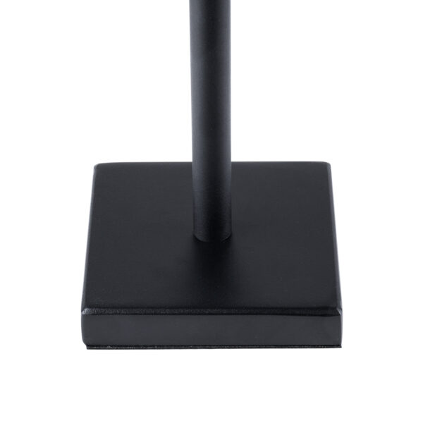 GloboStar® NEGA 60473 Μοντέρνο Επιτραπέζιο Φωτιστικό Πορτατίφ LED 2.2W 154lm 360° DC 5V Επαναφορτιζόμενο με Μπαταρία Li-ion 4000mAh – Διακόπτη Αφής – Θερμό Λευκό 2700K – Dimmable – D10 x H39cm – Μαύρο – 2 Years Warranty