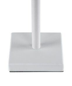 GloboStar® NEGA 60474 Μοντέρνο Επιτραπέζιο Φωτιστικό Πορτατίφ LED 2.2W 154lm 360° DC 5V Επαναφορτιζόμενο με Μπαταρία Li-ion 4000mAh – Διακόπτη Αφής – Θερμό Λευκό 2700K – Dimmable – D10 x H39cm – Λευκό – 2 Years Warranty