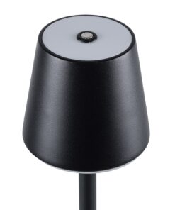 GloboStar® NEGA 60477 Μοντέρνο Επιδαπέδιο Φωτιστικό LED 2.2W 154lm 360° DC 5V Επαναφορτιζόμενο με Μπαταρία Li-ion 4000mAh – Διακόπτη Αφής – Θερμό Λευκό 2700K – Dimmable – D10 x H135cm – Μαύρο – 2 Years Warranty