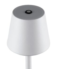 GloboStar® NEGA 60478 Μοντέρνο Επιδαπέδιο Φωτιστικό LED 2.2W 154lm 360° DC 5V Επαναφορτιζόμενο με Μπαταρία Li-ion 4000mAh – Διακόπτη Αφής – Θερμό Λευκό 2700K – Dimmable – D10 x H135cm – Λευκό – 2 Years Warranty