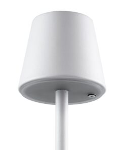 GloboStar® NEGA 60478 Μοντέρνο Επιδαπέδιο Φωτιστικό LED 2.2W 154lm 360° DC 5V Επαναφορτιζόμενο με Μπαταρία Li-ion 4000mAh – Διακόπτη Αφής – Θερμό Λευκό 2700K – Dimmable – D10 x H135cm – Λευκό – 2 Years Warranty