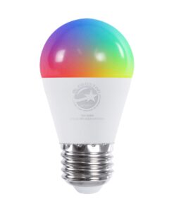 GloboStar® 60489 Έξυπνη Λάμπα LED E27 G45 Γλομπάκι Smart Home Wifi 5.5W 550lm 260° AC 220-240V IP20 Φ4.5 x Υ8.8cm RGB+CCT – Εναλλαγή Φωτισμού & Dimming μέσω Εφαρμογής Tuya – Bridgelux Chip – 3 Χρόνια Εγγύηση
