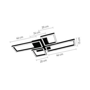 InLight Πλαφονιέρα οροφής LED 60W 3CCT σε χρώμιο απόχρωση D:95cm (6049-CH)