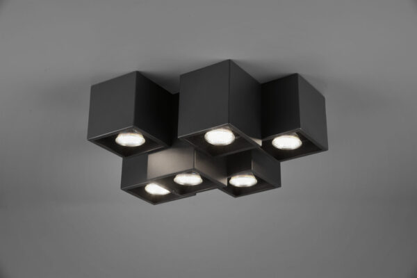 Φωτιστικό Οροφής Trio Lighting   GU10 Μαύρο Ματ Μεταλλικό    604900632