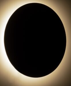 GloboStar® HELIO-R 60661 Φωτιστικό Τοίχου – Απλίκα Αρχιτεκτονικού Φωτισμού Εσωτερικού/Εξωτερικού Χώρου LED 12W 1380lm 120° x 360° AC 220-240V Αδιάβροχο IP65 Φ26 x Π5cm – Θερμό Λευκό 2700K – Μαύρο – Στρόγγυλο – Bridgelux Chip – 3 Years Warranty