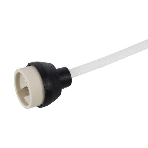 GloboStar® LAMPHOLDER 60499 Ντουί GU10 Πορσελάνης με 30cm VDE Καλώδιο & Anti-Fire Protection High Resistance Tube – ᐊVDEᐅ Certified – IP20 – Φ3.5 x Μ32cm – 5 Years Warranty