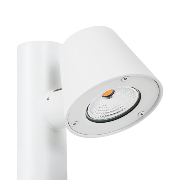 GloboStar® GARDENIA 60506 Φωτιστικό Κήπου – Κολωνάκι Αρχιτεκτονικού Φωτισμού Εξωτερικού Χώρου LED 7W 700lm 60° AC220-240V Αδιάβροχο IP65 – Σώμα Αλουμινίου & Tempered Glass – Μ12 x Π18 x Υ90cm – Θερμό Λευκό 2700K – Λευκό – Bridgelux Chip – 5 Years Warranty
