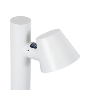 GloboStar® GARDENIA 60506 Φωτιστικό Κήπου – Κολωνάκι Αρχιτεκτονικού Φωτισμού Εξωτερικού Χώρου LED 7W 700lm 60° AC220-240V Αδιάβροχο IP65 – Σώμα Αλουμινίου & Tempered Glass – Μ12 x Π18 x Υ90cm – Θερμό Λευκό 2700K – Λευκό – Bridgelux Chip – 5 Years Warranty