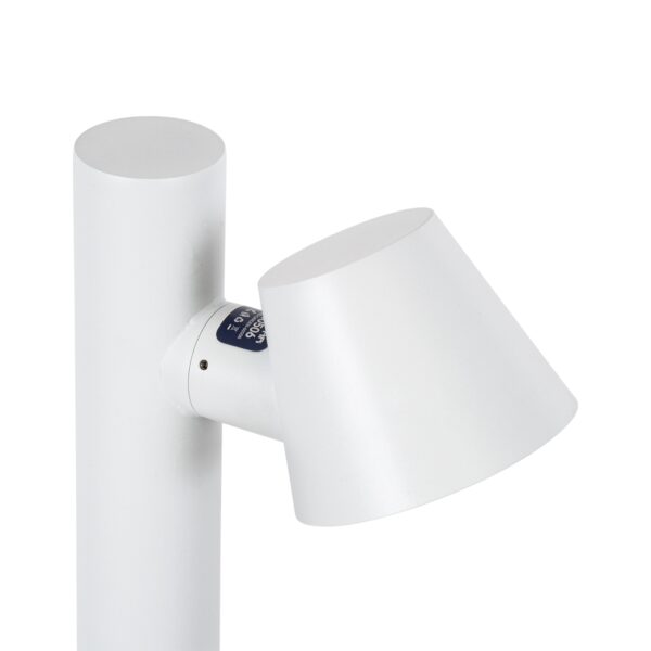 GloboStar® GARDENIA 60506 Φωτιστικό Κήπου – Κολωνάκι Αρχιτεκτονικού Φωτισμού Εξωτερικού Χώρου LED 7W 700lm 60° AC220-240V Αδιάβροχο IP65 – Σώμα Αλουμινίου & Tempered Glass – Μ12 x Π18 x Υ90cm – Θερμό Λευκό 2700K – Λευκό – Bridgelux Chip – 5 Years Warranty