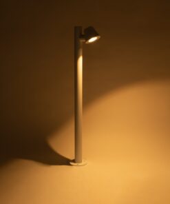 GloboStar® GARDENIA 60506 Φωτιστικό Κήπου – Κολωνάκι Αρχιτεκτονικού Φωτισμού Εξωτερικού Χώρου LED 7W 700lm 60° AC220-240V Αδιάβροχο IP65 – Σώμα Αλουμινίου & Tempered Glass – Μ12 x Π18 x Υ90cm – Θερμό Λευκό 2700K – Λευκό – Bridgelux Chip – 5 Years Warranty