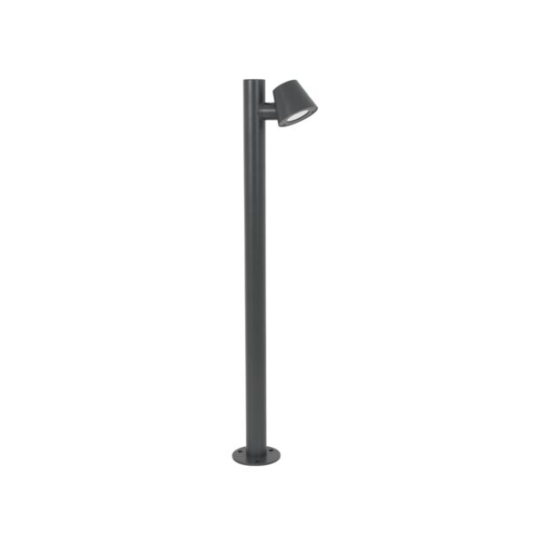 GloboStar® GARDENIA 60507 Φωτιστικό Κήπου – Κολωνάκι Αρχιτεκτονικού Φωτισμού Εξωτερικού Χώρου LED 7W 700lm 60° AC220-240V Αδιάβροχο IP65 – Σώμα Αλουμινίου & Tempered Glass – Μ12 x Π18 x Υ90cm – Θερμό Λευκό 2700K – Γκρι Ανθρακί – Bridgelux Chip – 5 Years Warranty