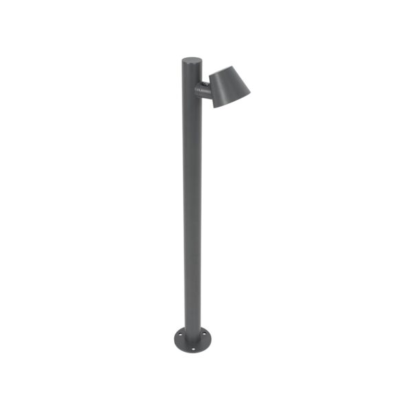 GloboStar® GARDENIA 60507 Φωτιστικό Κήπου – Κολωνάκι Αρχιτεκτονικού Φωτισμού Εξωτερικού Χώρου LED 7W 700lm 60° AC220-240V Αδιάβροχο IP65 – Σώμα Αλουμινίου & Tempered Glass – Μ12 x Π18 x Υ90cm – Θερμό Λευκό 2700K – Γκρι Ανθρακί – Bridgelux Chip – 5 Years Warranty