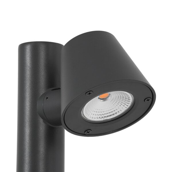 GloboStar® GARDENIA 60507 Φωτιστικό Κήπου – Κολωνάκι Αρχιτεκτονικού Φωτισμού Εξωτερικού Χώρου LED 7W 700lm 60° AC220-240V Αδιάβροχο IP65 – Σώμα Αλουμινίου & Tempered Glass – Μ12 x Π18 x Υ90cm – Θερμό Λευκό 2700K – Γκρι Ανθρακί – Bridgelux Chip – 5 Years Warranty