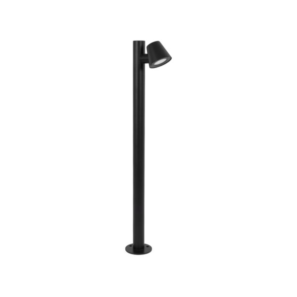 GloboStar® GARDENIA 60508 Φωτιστικό Κήπου – Κολωνάκι Αρχιτεκτονικού Φωτισμού Εξωτερικού Χώρου LED 7W 700lm 60° AC220-240V Αδιάβροχο IP65 – Σώμα Αλουμινίου & Tempered Glass – Μ12 x Π18 x Υ90cm – Θερμό Λευκό 2700K – Μαύρο – Bridgelux Chip – 5 Years Warranty