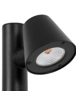 GloboStar® GARDENIA 60508 Φωτιστικό Κήπου – Κολωνάκι Αρχιτεκτονικού Φωτισμού Εξωτερικού Χώρου LED 7W 700lm 60° AC220-240V Αδιάβροχο IP65 – Σώμα Αλουμινίου & Tempered Glass – Μ12 x Π18 x Υ90cm – Θερμό Λευκό 2700K – Μαύρο – Bridgelux Chip – 5 Years Warranty