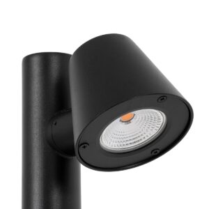 GloboStar® GARDENIA 60508 Φωτιστικό Κήπου – Κολωνάκι Αρχιτεκτονικού Φωτισμού Εξωτερικού Χώρου LED 7W 700lm 60° AC220-240V Αδιάβροχο IP65 – Σώμα Αλουμινίου & Tempered Glass – Μ12 x Π18 x Υ90cm – Θερμό Λευκό 2700K – Μαύρο – Bridgelux Chip – 5 Years Warranty