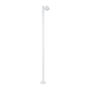 GloboStar® GARDENIA 60509 Φωτιστικό Κήπου – Πάρκου – Πλατείας – Κολωνάκι Αρχιτεκτονικού Φωτισμού Εξωτερικού Χώρου LED 7W 700lm 60° AC220-240V Αδιάβροχο IP65 – Σώμα Αλουμινίου & Tempered Glass – Μ15 x Π18 x Υ180cm – Θερμό Λευκό 2700K – Λευκό – Bridgelux Chip – 5 Years Warranty