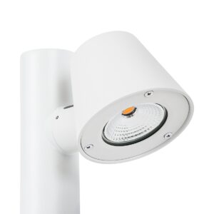 GloboStar® GARDENIA 60509 Φωτιστικό Κήπου – Πάρκου – Πλατείας – Κολωνάκι Αρχιτεκτονικού Φωτισμού Εξωτερικού Χώρου LED 7W 700lm 60° AC220-240V Αδιάβροχο IP65 – Σώμα Αλουμινίου & Tempered Glass – Μ15 x Π18 x Υ180cm – Θερμό Λευκό 2700K – Λευκό – Bridgelux Chip – 5 Years Warranty
