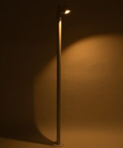 GloboStar® GARDENIA 60509 Φωτιστικό Κήπου – Πάρκου – Πλατείας – Κολωνάκι Αρχιτεκτονικού Φωτισμού Εξωτερικού Χώρου LED 7W 700lm 60° AC220-240V Αδιάβροχο IP65 – Σώμα Αλουμινίου & Tempered Glass – Μ15 x Π18 x Υ180cm – Θερμό Λευκό 2700K – Λευκό – Bridgelux Chip – 5 Years Warranty