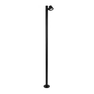 GloboStar® GARDENIA 60511 Φωτιστικό Κήπου – Πάρκου – Πλατείας – Κολωνάκι Αρχιτεκτονικού Φωτισμού Εξωτερικού Χώρου LED 7W 700lm 60° AC220-240V Αδιάβροχο IP65 – Σώμα Αλουμινίου & Tempered Glass – Μ15 x Π18 x Υ180cm – Θερμό Λευκό 2700K – Μαύρο – Bridgelux Chip – 5 Years Warranty