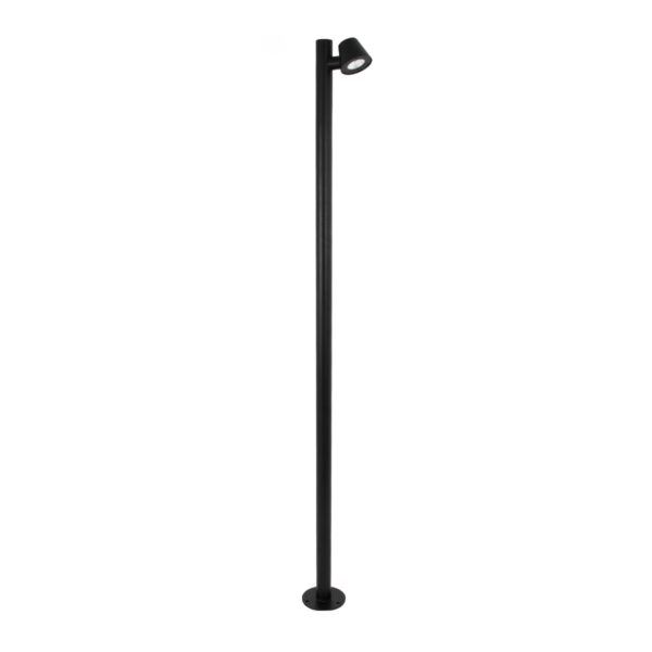 GloboStar® GARDENIA 60511 Φωτιστικό Κήπου – Πάρκου – Πλατείας – Κολωνάκι Αρχιτεκτονικού Φωτισμού Εξωτερικού Χώρου LED 7W 700lm 60° AC220-240V Αδιάβροχο IP65 – Σώμα Αλουμινίου & Tempered Glass – Μ15 x Π18 x Υ180cm – Θερμό Λευκό 2700K – Μαύρο – Bridgelux Chip – 5 Years Warranty