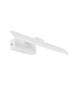 GloboStar® MIRROR 60512 Φωτιστικό Τοίχου – Απλίκα LED 12W 1440lm 120° AC 85-265V IP54 Φυσικό Λευκό 4500K Λευκό Μέταλλο – Μ42 x Π5 x Υ15cm – 2 Xρόνια Εγγύηση