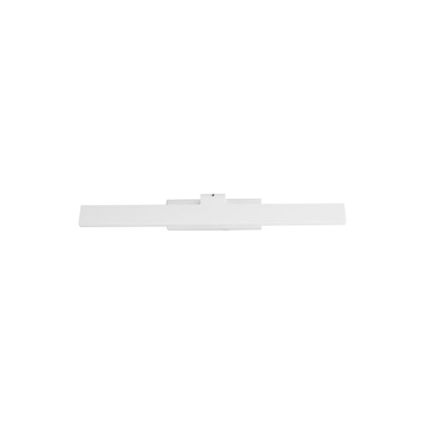 GloboStar® MIRROR 60512 Φωτιστικό Τοίχου – Απλίκα LED 12W 1440lm 120° AC 85-265V IP54 Φυσικό Λευκό 4500K Λευκό Μέταλλο – Μ42 x Π5 x Υ15cm – 2 Xρόνια Εγγύηση