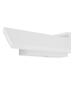 GloboStar® MIRROR 60512 Φωτιστικό Τοίχου – Απλίκα LED 12W 1440lm 120° AC 85-265V IP54 Φυσικό Λευκό 4500K Λευκό Μέταλλο – Μ42 x Π5 x Υ15cm – 2 Xρόνια Εγγύηση