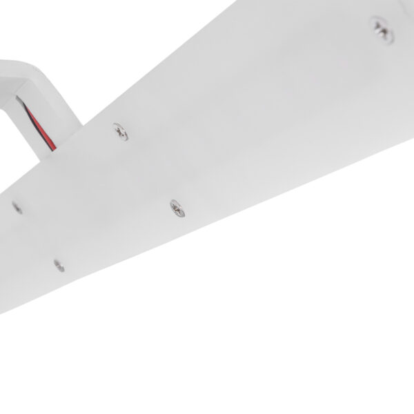 GloboStar® MIRROR 60512 Φωτιστικό Τοίχου – Απλίκα LED 12W 1440lm 120° AC 85-265V IP54 Φυσικό Λευκό 4500K Λευκό Μέταλλο – Μ42 x Π5 x Υ15cm – 2 Xρόνια Εγγύηση