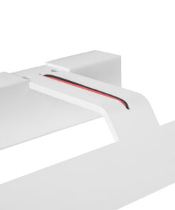 GloboStar® MIRROR 60512 Φωτιστικό Τοίχου – Απλίκα LED 12W 1440lm 120° AC 85-265V IP54 Φυσικό Λευκό 4500K Λευκό Μέταλλο – Μ42 x Π5 x Υ15cm – 2 Xρόνια Εγγύηση