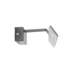 GloboStar® MIRROR 60513 Φωτιστικό Τοίχου – Απλίκα LED 12W 1440lm 120° AC 85-265V IP54 Φυσικό Λευκό 4500K Γκρι Μέταλλο – Μ42 x Π5 x Υ15cm – 2 Xρόνια Εγγύηση