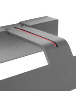 GloboStar® MIRROR 60513 Φωτιστικό Τοίχου – Απλίκα LED 12W 1440lm 120° AC 85-265V IP54 Φυσικό Λευκό 4500K Γκρι Μέταλλο – Μ42 x Π5 x Υ15cm – 2 Xρόνια Εγγύηση