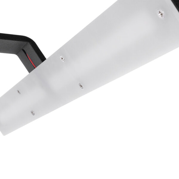 GloboStar® MIRROR 60514 Φωτιστικό Τοίχου – Απλίκα LED 12W 1440lm 120° AC 85-265V IP54 Φυσικό Λευκό 4500K Μαύρο Μέταλλο – Μ42 x Π5 x Υ15cm – 2 Xρόνια Εγγύηση