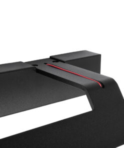 GloboStar® MIRROR 60514 Φωτιστικό Τοίχου – Απλίκα LED 12W 1440lm 120° AC 85-265V IP54 Φυσικό Λευκό 4500K Μαύρο Μέταλλο – Μ42 x Π5 x Υ15cm – 2 Xρόνια Εγγύηση