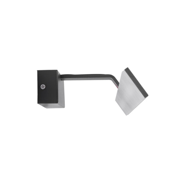 GloboStar® MIRROR 60516 Φωτιστικό Τοίχου – Απλίκα LED 14W 1680lm 120° AC 85-265V IP54 Φυσικό Λευκό 4500K Γκρι Μέταλλο – Μ58 x Π15 x Υ6cm – 2 Xρόνια Εγγύηση