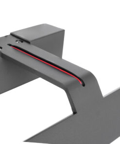 GloboStar® MIRROR 60516 Φωτιστικό Τοίχου – Απλίκα LED 14W 1680lm 120° AC 85-265V IP54 Φυσικό Λευκό 4500K Γκρι Μέταλλο – Μ58 x Π15 x Υ6cm – 2 Xρόνια Εγγύηση