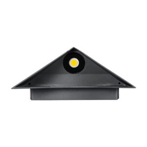 GloboStar® STEALTH 60522 Φωτιστικό Τοίχου – Απλίκα Αρχιτεκτονικού Φωτισμού Εσωτερικού/Εξωτερικού Χώρου Up or Down LED 10W 1100lm 60° AC220-240V Αδιάβροχο IP65 – Σώμα Αλουμινίου & Tempered Glass – Μ17 x Π17 x Υ7.5cm – Φυσικό Λευκό 4500K – Γκρι Ανθρακί – Bridgelux Chip – 5 Years Warranty