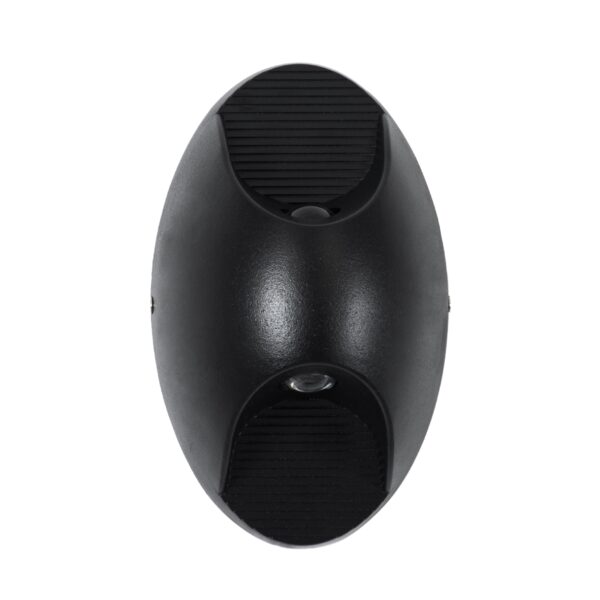 GloboStar® JEREMY 60532 Φωτιστικό Τοίχου – Απλίκα Αρχιτεκτονικού Φωτισμού Εσωτερικού/Εξωτερικού Χώρου Up & Down LED 10W 1000lm 60° AC220-240V Αδιάβροχο IP65 – Σώμα Αλουμινίου & Tempered Glass – Μ16 x Π10 x Υ7cm – Θερμό Λευκό 2700K – Μαύρο – Bridgelux Chip – 5 Years Warranty
