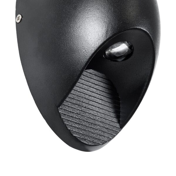 GloboStar® JEREMY 60532 Φωτιστικό Τοίχου – Απλίκα Αρχιτεκτονικού Φωτισμού Εσωτερικού/Εξωτερικού Χώρου Up & Down LED 10W 1000lm 60° AC220-240V Αδιάβροχο IP65 – Σώμα Αλουμινίου & Tempered Glass – Μ16 x Π10 x Υ7cm – Θερμό Λευκό 2700K – Μαύρο – Bridgelux Chip – 5 Years Warranty