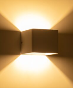 GloboStar® CIRCOA 60533 Φωτιστικό Τοίχου – Απλίκα Αρχιτεκτονικού Φωτισμού Εσωτερικού/Εξωτερικού Χώρου Up & Down LED 10W 1056lm 60° AC 220-240V IP44 Μ10 x Π8 x Υ10cm – Θερμό Λευκό 2700K – Λευκό – Bridgelux Chip – 3 Years Warranty