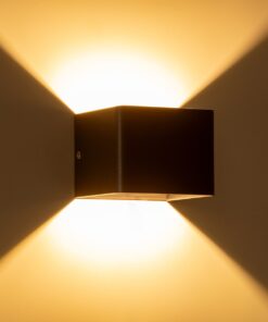 GloboStar® CIRCOA 60534 Φωτιστικό Τοίχου – Απλίκα Αρχιτεκτονικού Φωτισμού Εσωτερικού/Εξωτερικού Χώρου Up & Down LED 10W 1056lm 60° AC 220-240V IP44 Μ10 x Π8 x Υ10cm – Θερμό Λευκό 2700K – Γκρι Ανθρακί – Bridgelux Chip – 3 Years Warranty