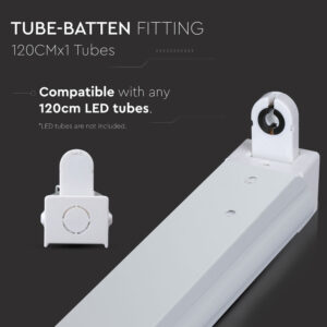 Βάση στήριξης 1xT8 1200mm V-TAC – 6054