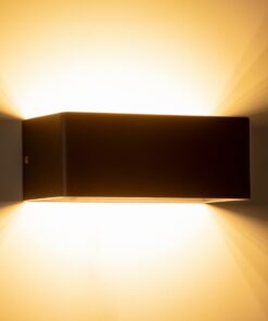 GloboStar® CIRCOA 60543 Φωτιστικό Τοίχου – Απλίκα Αρχιτεκτονικού Φωτισμού Εσωτερικού/Εξωτερικού Χώρου Up & Down LED 10W 1080lm 60° AC 220-240V IP44 Μ20 x Π8 x Υ10cm – Θερμό Λευκό 2700K – Γκρι Ανθρακί – Bridgelux Chip – 3 Years Warranty