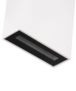 GloboStar® TRIANDE 60551 Φωτιστικό Τοίχου – Απλίκα Αρχιτεκτονικού Φωτισμού Εσωτερικού/Εξωτερικού Χώρου Up & Down LED 10W 1150lm 5° & 60° AC 220-240V Αδιάβροχο IP65 Μ8.5 x Π8.5 x Υ20cm – Θερμό Λευκό 2700K – Λευκό – Bridgelux Chip – 3 Χρόνια Εγγύηση