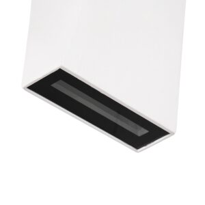 GloboStar® TRIANDE 60551 Φωτιστικό Τοίχου – Απλίκα Αρχιτεκτονικού Φωτισμού Εσωτερικού/Εξωτερικού Χώρου Up & Down LED 10W 1150lm 5° & 60° AC 220-240V Αδιάβροχο IP65 Μ8.5 x Π8.5 x Υ20cm – Θερμό Λευκό 2700K – Λευκό – Bridgelux Chip – 3 Χρόνια Εγγύηση