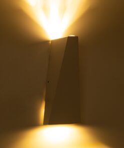 GloboStar® TRIANDE 60551 Φωτιστικό Τοίχου – Απλίκα Αρχιτεκτονικού Φωτισμού Εσωτερικού/Εξωτερικού Χώρου Up & Down LED 10W 1150lm 5° & 60° AC 220-240V Αδιάβροχο IP65 Μ8.5 x Π8.5 x Υ20cm – Θερμό Λευκό 2700K – Λευκό – Bridgelux Chip – 3 Χρόνια Εγγύηση