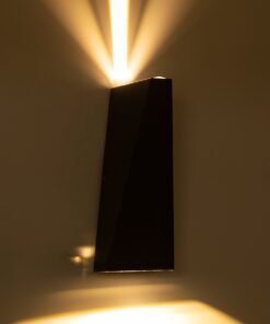 GloboStar® TRIANDE 60552 Φωτιστικό Τοίχου – Απλίκα Αρχιτεκτονικού Φωτισμού Εσωτερικού/Εξωτερικού Χώρου Up & Down LED 10W 1150lm 5° & 60° AC 220-240V Αδιάβροχο IP65 Μ8.5 x Π8.5 x Υ20cm – Θερμό Λευκό 2700K – Γκρι Ανθρακί – Bridgelux Chip – 3 Χρόνια Εγγύηση