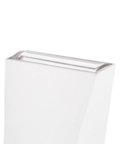 GloboStar® TRIANDE 60554 Φωτιστικό Τοίχου – Απλίκα Αρχιτεκτονικού Φωτισμού Εσωτερικού/Εξωτερικού Χώρου Up & Down LED 10W 1200lm 5° & 60° AC 220-240V IP65 Μ8.5 x Π8.5 x Υ20cm – Φυσικό Λευκό 4500K – Λευκό Αλουμίνιο – Bridgelux Chip – 3 Χρόνια Εγγύηση