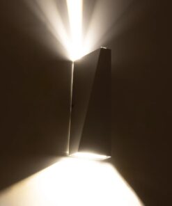 GloboStar® TRIANDE 60554 Φωτιστικό Τοίχου – Απλίκα Αρχιτεκτονικού Φωτισμού Εσωτερικού/Εξωτερικού Χώρου Up & Down LED 10W 1200lm 5° & 60° AC 220-240V IP65 Μ8.5 x Π8.5 x Υ20cm – Φυσικό Λευκό 4500K – Λευκό Αλουμίνιο – Bridgelux Chip – 3 Χρόνια Εγγύηση