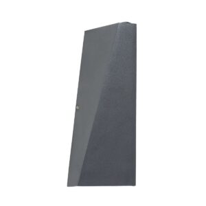 GloboStar® TRIANDE 60555 Φωτιστικό Τοίχου – Απλίκα Αρχιτεκτονικού Φωτισμού Εσωτερικού/Εξωτερικού Χώρου Up & Down LED 10W 1200lm 5° & 60° AC 220-240V IP65 Μ8.5 x Π8.5 x Υ20cm – Φυσικό Λευκό 4500K – Γκρι Αλουμίνιο – Bridgelux Chip – 3 Χρόνια Εγγύηση